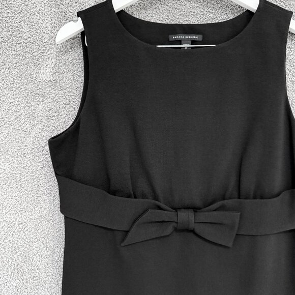 Banana Republic thicker fabric Stretch Cotton Bow front sleeveless dress - Picture 1 of 4